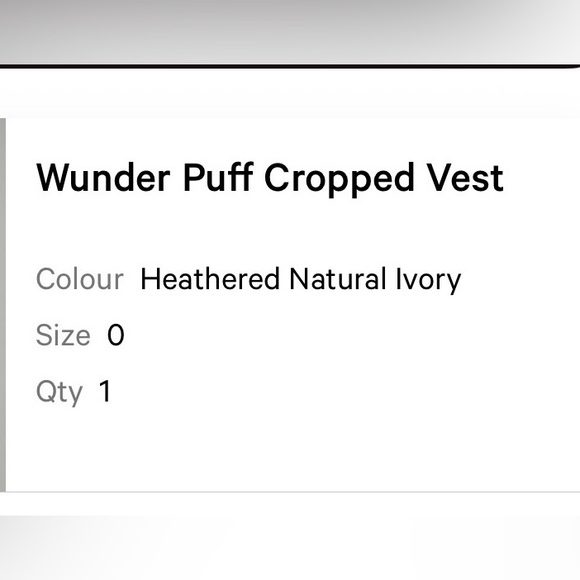Lululemon Wunder Puff Cropped vest - Picture 5 of 5